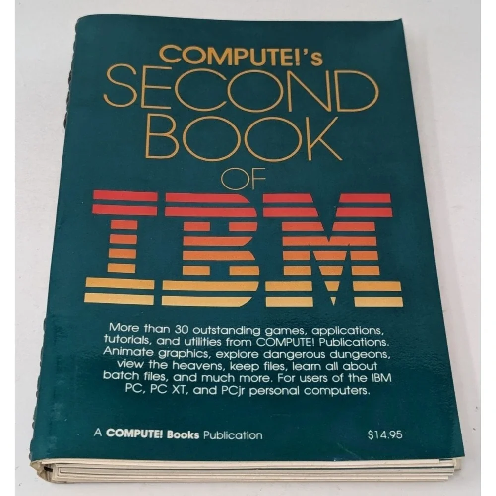 Second Book OF IBM by Compute Publishing Programming Games PC Computer Book VTG
